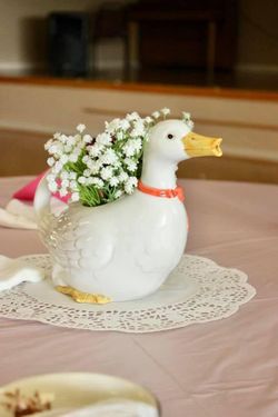 Tea Party theme tea pots and tea cups  