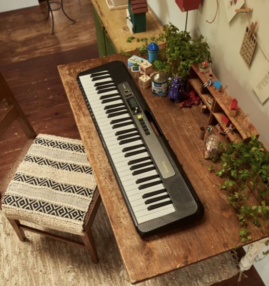 Casio Casiotone 61-Key Lighted Keyboard With Sustain Pedal, Protective Case Bundle - Still In Box!
