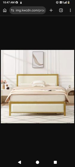 full size metal bedframe with Koulabr 6  layer  cooling pillow top mattress