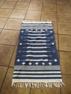 Blue and White Rug