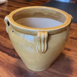 Large Ceramic Yellow Planter Pot