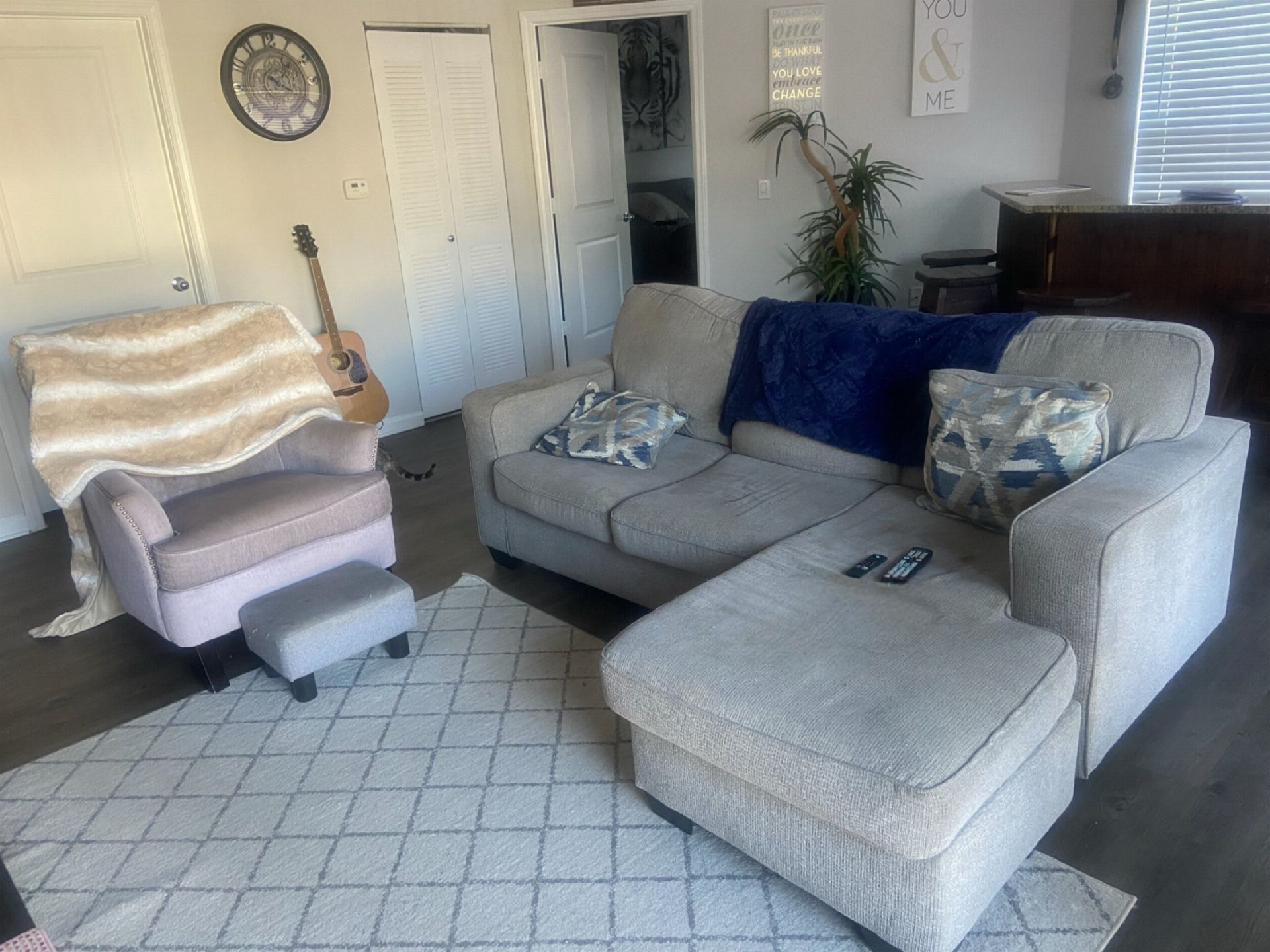 Couch And Arm Chair/Ottoman