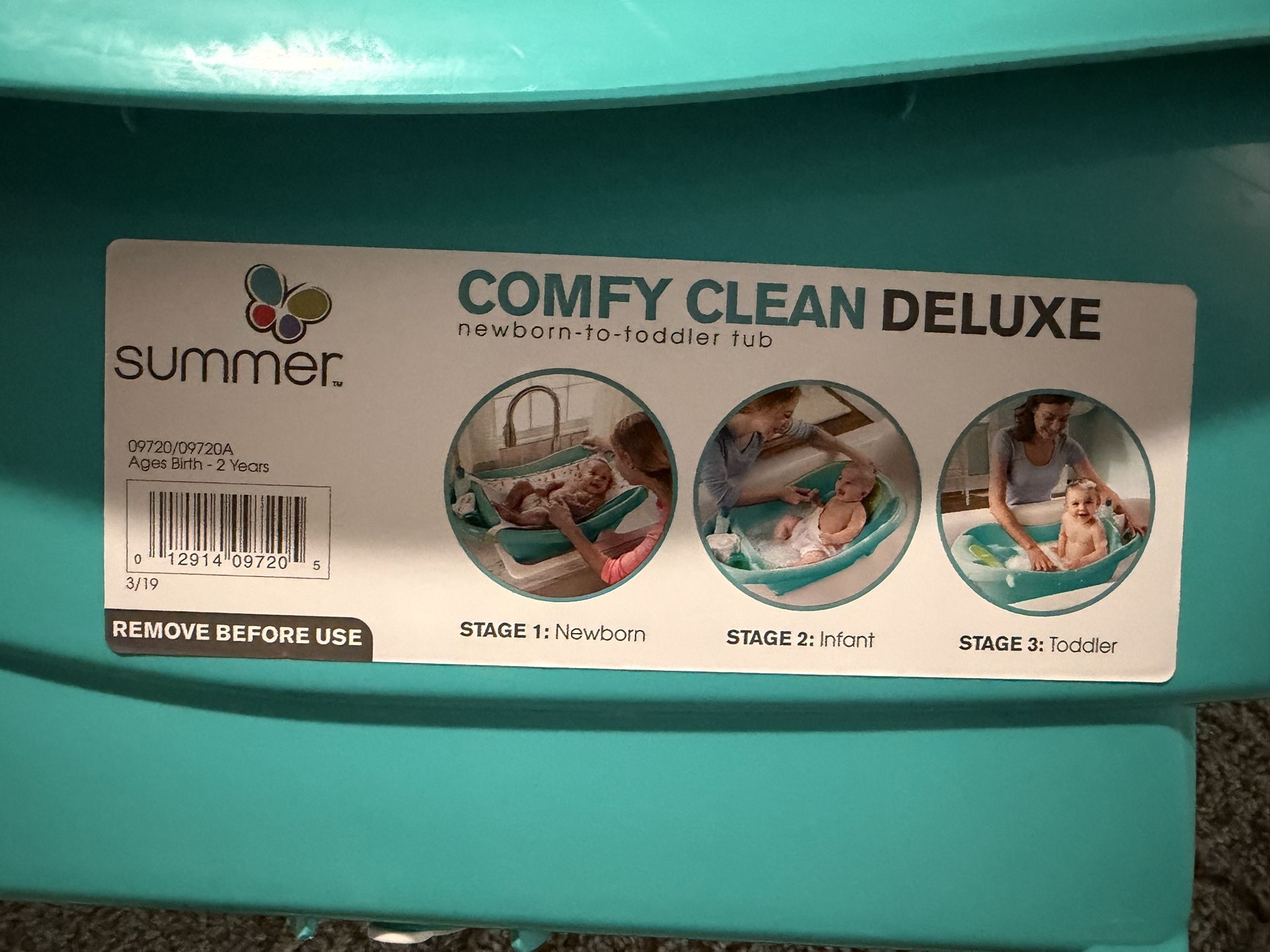 Summer by Ingenuity Comfy Clean Deluxe Newborn to Toddler Tub