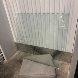 Solid heavy table top glass 41 1/2 x 41 1/2  inches  $60
