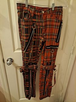 TRIPP NYC Punk Emo Plaid Jeans