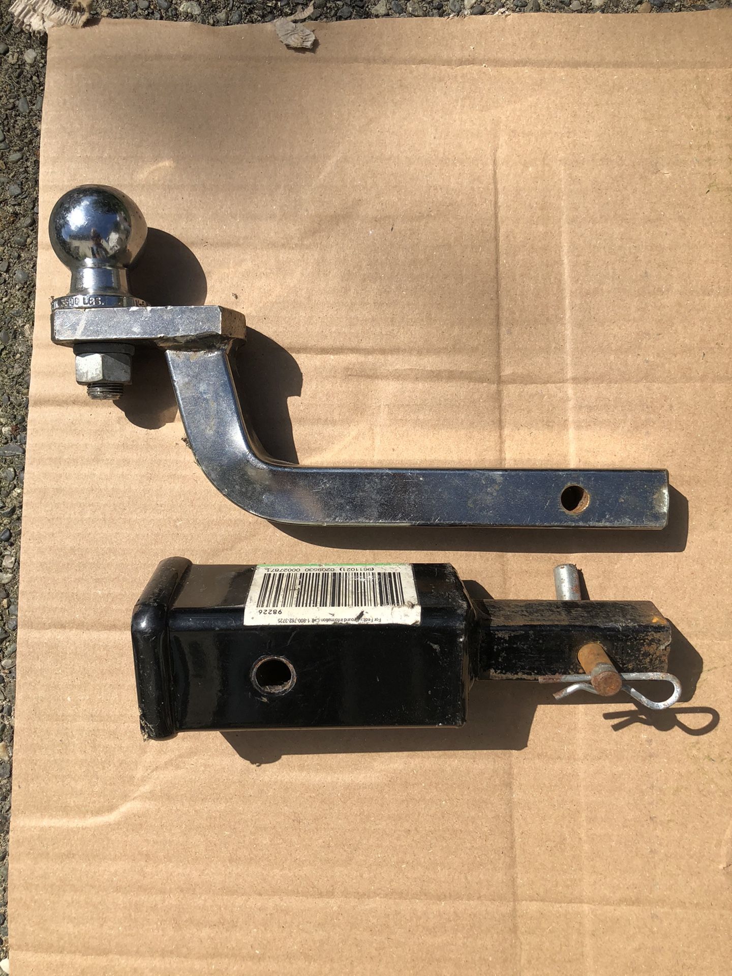 Trailer Hitch Ball Mount and Adapter