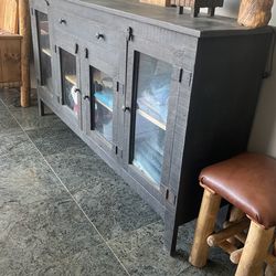 Rustic Black Dresser Armoir