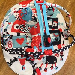 Yookidoo Baby Gym and Play Mat - 3 Stage Accessory Gym with Motorized Robot Track