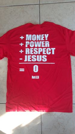 Original Christian t-shirt. This is the only design available right now. Sizes while supplies last. Only 500 total available for this design.
