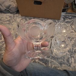 Set Of 12 Fostoria Coin Glass Sundae Bowls