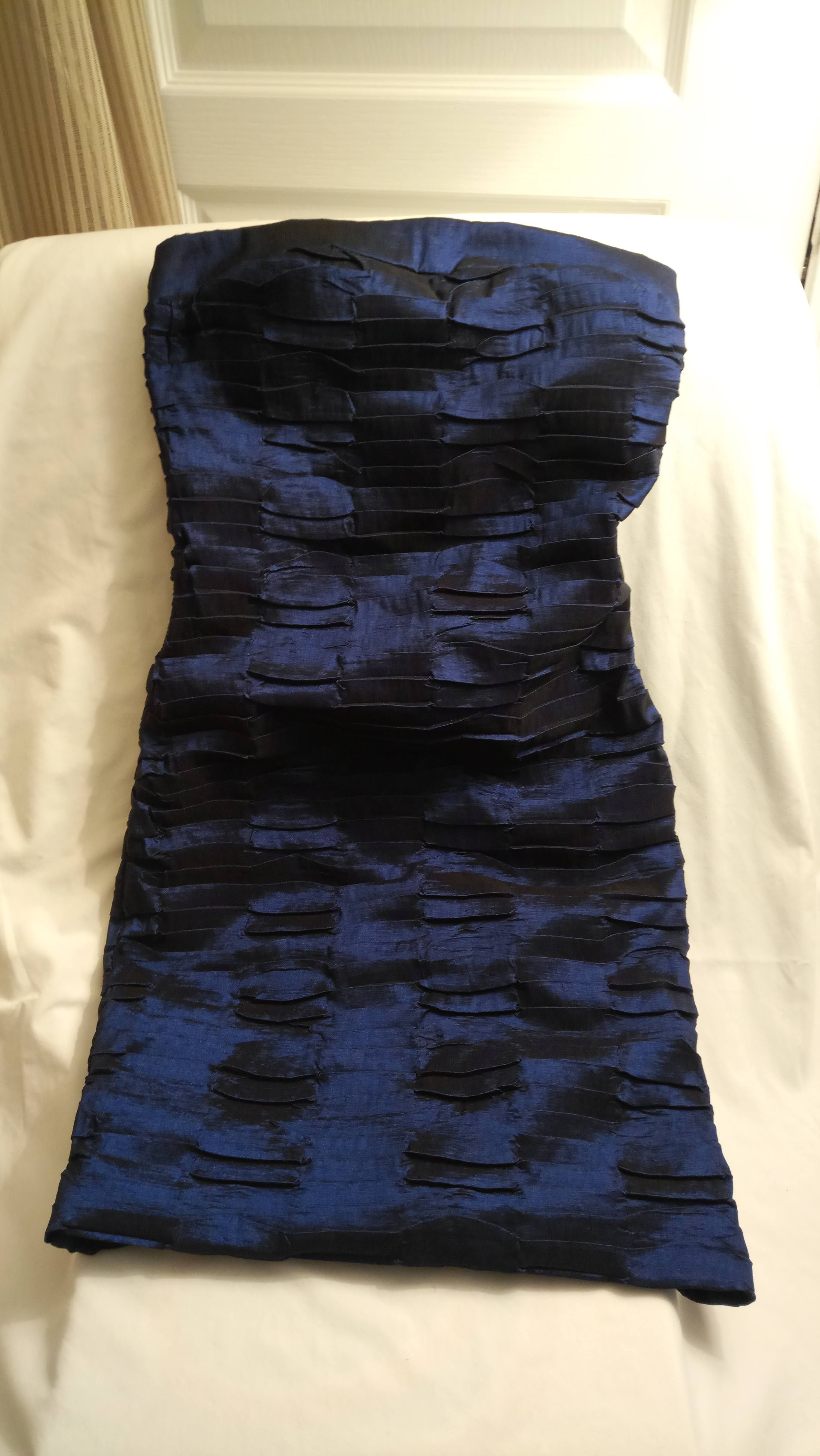 DAISY FORMAL BLUE TEXTURED FORMAL DRESS (OR BEST OFFER)