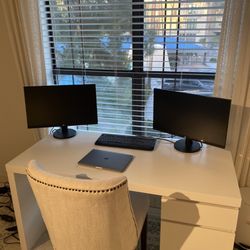 White Large IKEA Desk