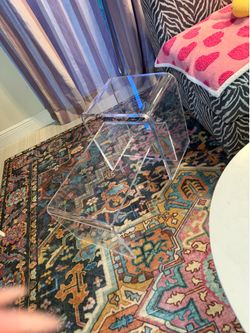 Clear acrylic accent tables