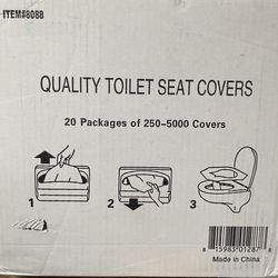 Public Toilet Seat Cover 5,000 Count. 20 Packages Of 250 seat covers. $40