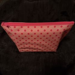 Polka Dot Pink Cosmetic Pouch