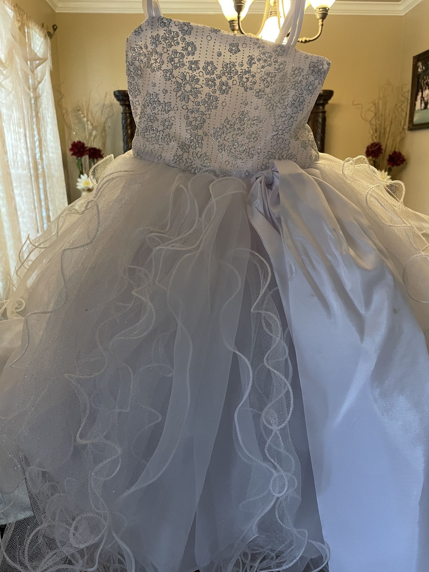 Flower Girl Dress With Tiarra