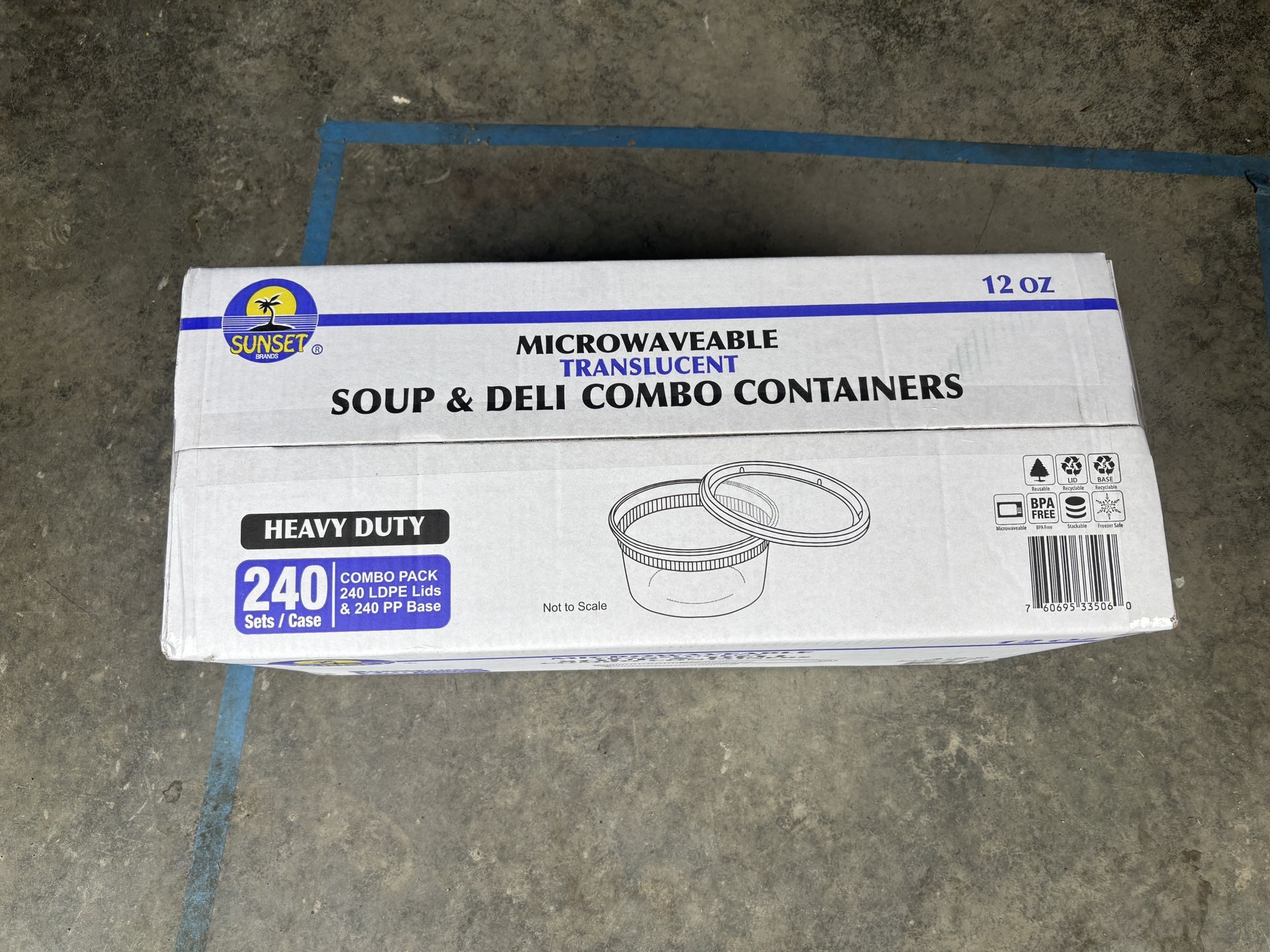 12 Oz Microwaveable Container (240 Qty)