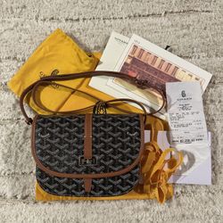 Goyard Black Belvedere II Messenger Bag Coated Canvas PM