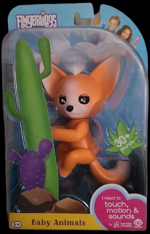 Fingerlings Baby Animals Fox "Mikey" Interactive Toy By WowWee 