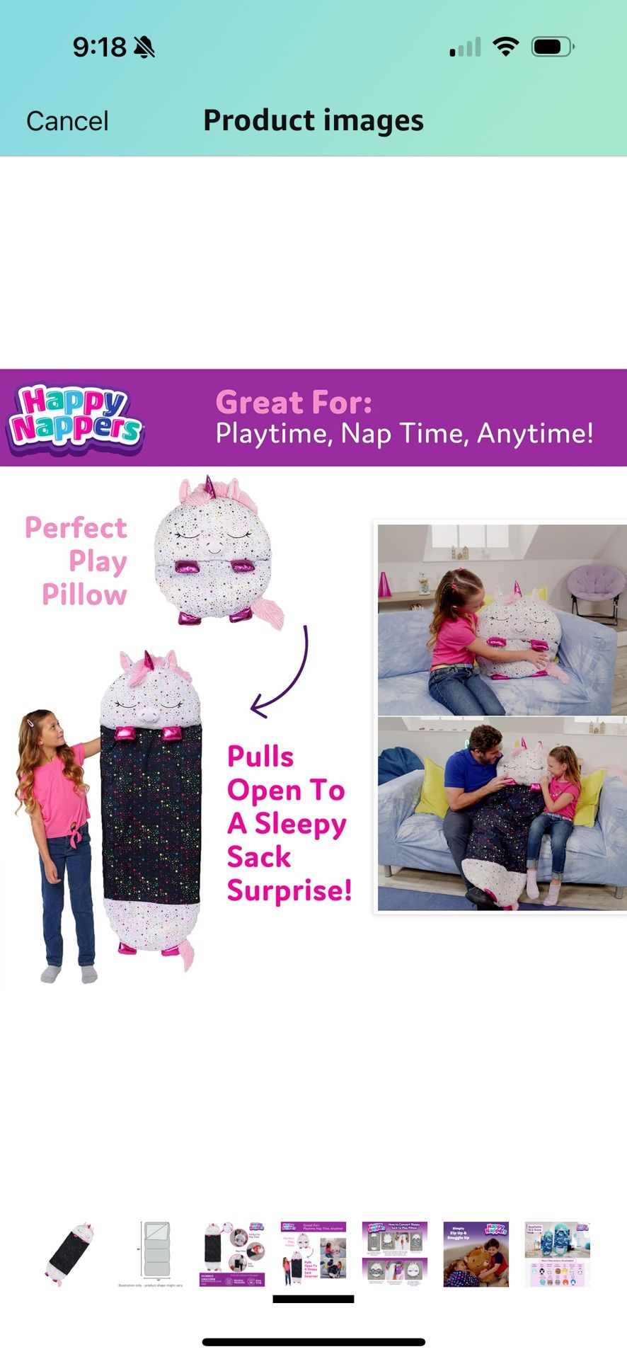 New In Box Large Sleeping Bag Unicorn Girls Sleeping Sack