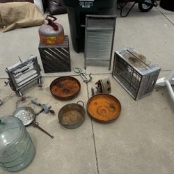 Antique Decor Lot - Perfect for Outdoor Garden or Farmhouse Look! 