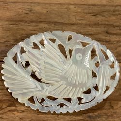Vintage Mother Of Pearl Peace Dive Brooch