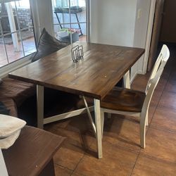Wooden Dinning Table (4 Chairs Included)