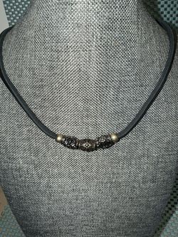 Leather And Bead Choker Perfect For The Beach
