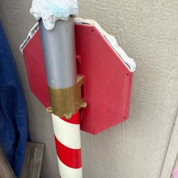 Santa Stop Here Sigh Prop Christmas Xmas 5ft Gemmy 