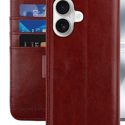 MONASAY Wallet Case Compatible for iPhone 16 5G, [RFID Blocking] 