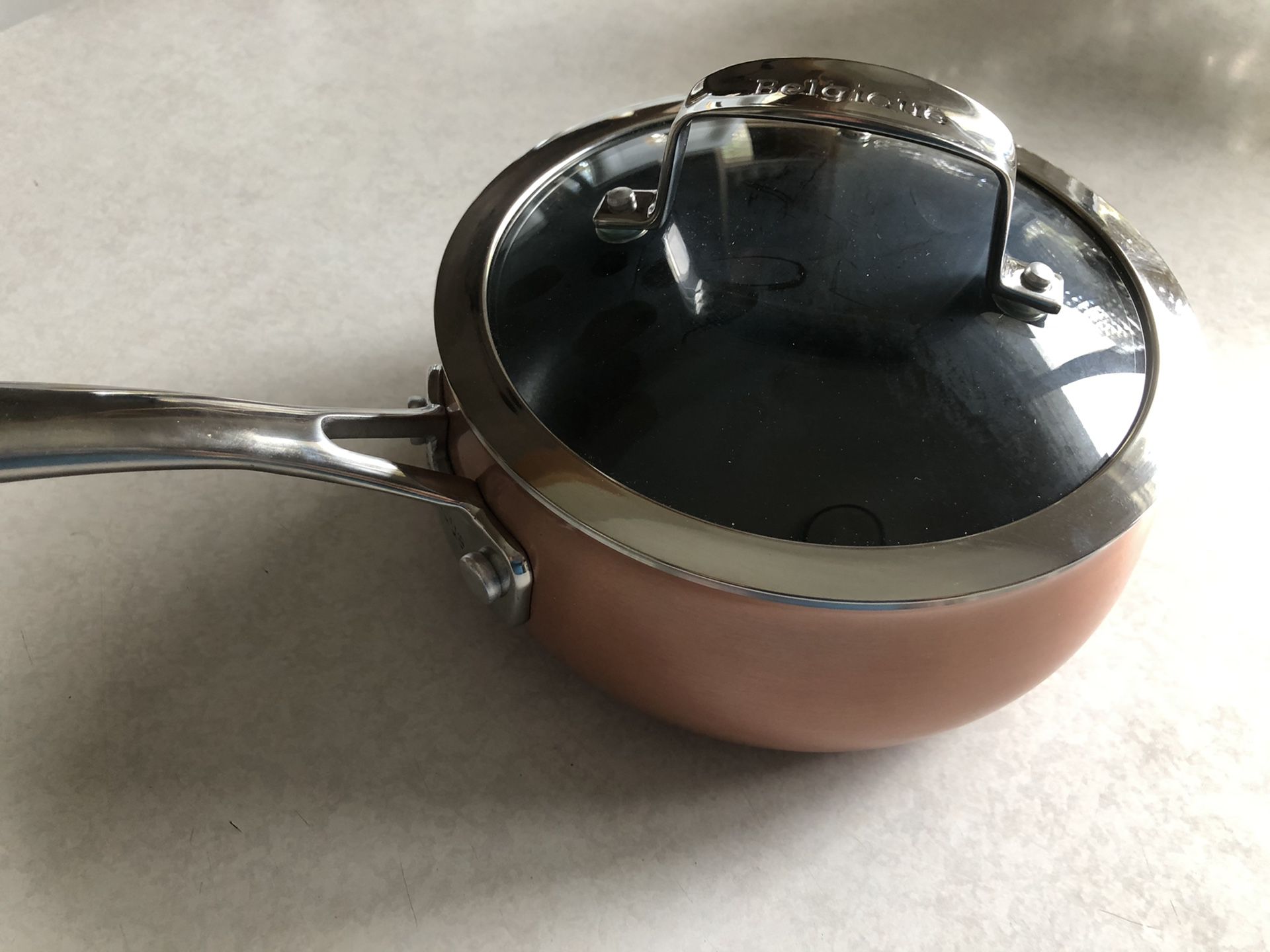 Non stick pot 3 at with steamer by Belgique