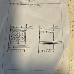 Pot Hanging Wall Rack 