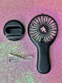 Vanity Make Up Mini Fan With Stand