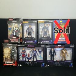Marvel Legends Infinity Saga Iron Man Spiderman Captain America Figure Bundle