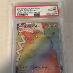 PSA 10 Pikachu Vmax 188