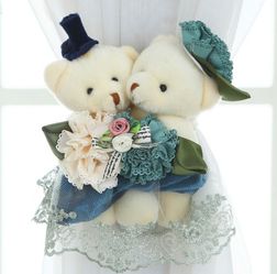 Teddy bear curtain tiebacks