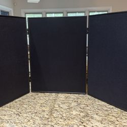 NEW Presentation Board 3 PanelTrifold Black W Case