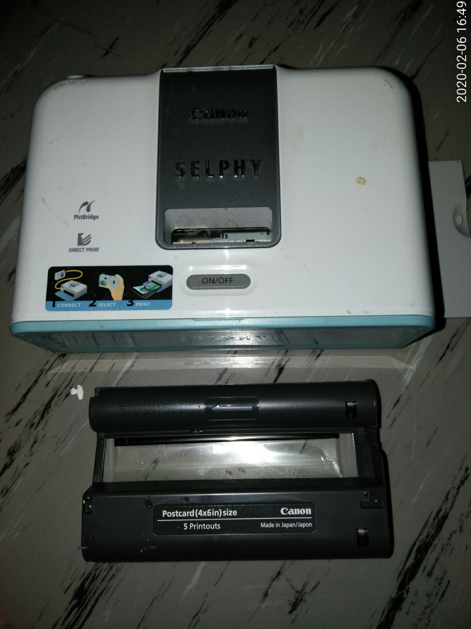 Canon selphy digital photo printer.