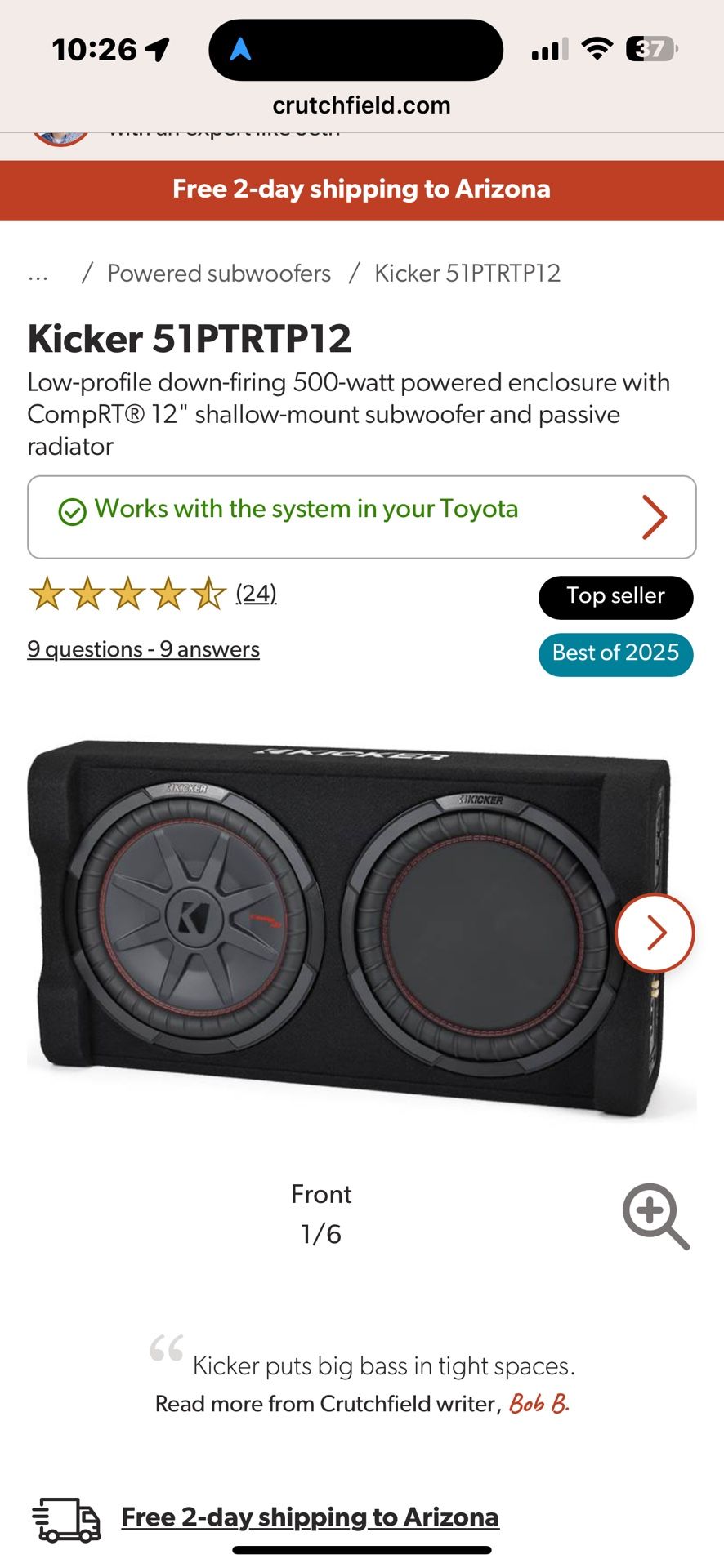 Car Subwoofer Kicker 51PTRTP12