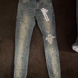 Mens Purple Jeans Size 30 