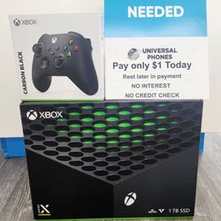 MICROSOFT XBOX SERIES X 1TB GAMING CONSOLE NEW IN BOX $1 DOWN TODAY REST IN PAYMENTS.NO CREDIT CHECK 