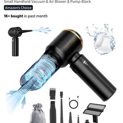 Handheld Vacuum,Car Vacuum Cleaner,4-in-1 20000PA High Power Portable Rechargeable Vacuum Cleaner with Brushless Motor, Small Handheld Vacuum & Air Bl