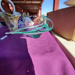 Vintage Collectable Unsigned Mdina Glass Aladdin's Lamp Or Sauce Boat


