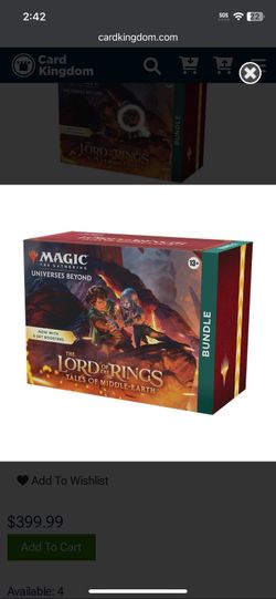 Sealed Magic The Gathering Tales of Middle Earth Bundle