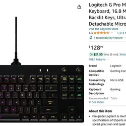 Logitech G Pro Mechanical Gaming Keyboard