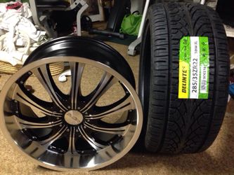Diamo Rims with lugs and Delinte Tires