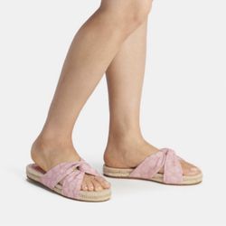Coach Women’s Charlie Signature Espadrilles In Pink Size 9