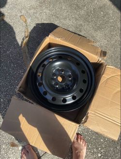 NEW 16” Black Steel Wheel – Never Mounted – 5x112 – BZW112A03