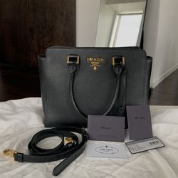 Prada Bag, Saffiano+Soft C, Nero