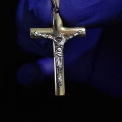 Italian 925 Gold over Sterling Silver Cross pendant